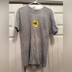 Stussy Lion T Shirt Grey Mens Medium - STAINED See Description